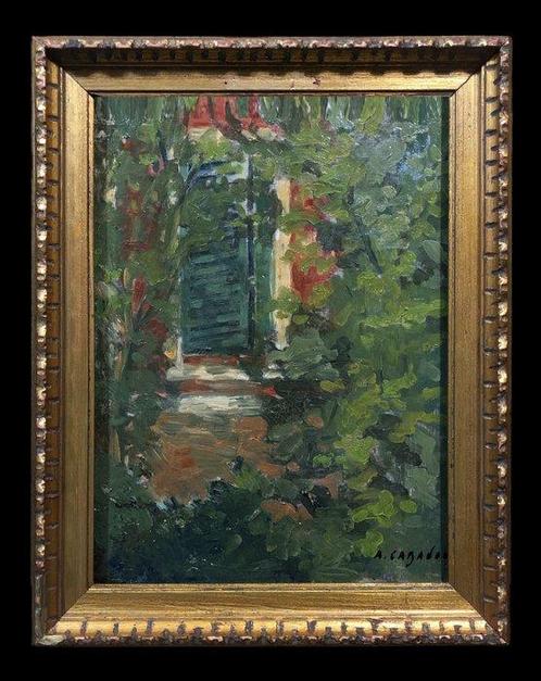 École Française (XX) - La Fénêtre Verte, Antiek en Kunst, Kunst | Schilderijen | Klassiek