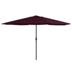 Parasol 390cm Bordeaux | Retourdeal 64% Korting, Tuin en Terras, Kantelbaar, Nieuw, Ophalen of Verzenden, Stokparasol