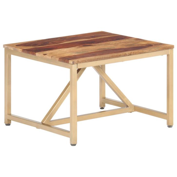 vidaXL Bijzettafel 60x60x40 cm massief hout, Huis en Inrichting, Tafels | Bijzettafels, Nieuw, Hout, Minder dan 45 cm, Verzenden
