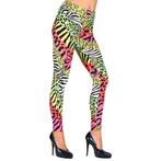 Neon 80S Legging Dames Gekleurd, Verzenden, Nieuw