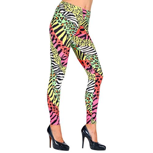 Neon 80S Legging Dames Gekleurd, Hobby en Vrije tijd, Feestartikelen, Nieuw, Verzenden