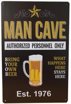 Man Cave est 1976 reclamebord, Verzamelen, Merken en Reclamevoorwerpen, Ophalen of Verzenden, Nieuw
