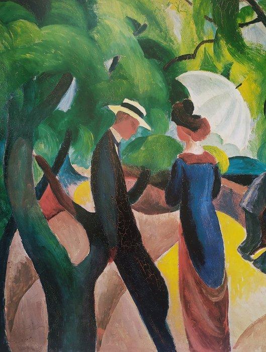 August Macke (1887-1914) (after) - Promenade, 1913 -, Antiek en Kunst, Curiosa en Brocante
