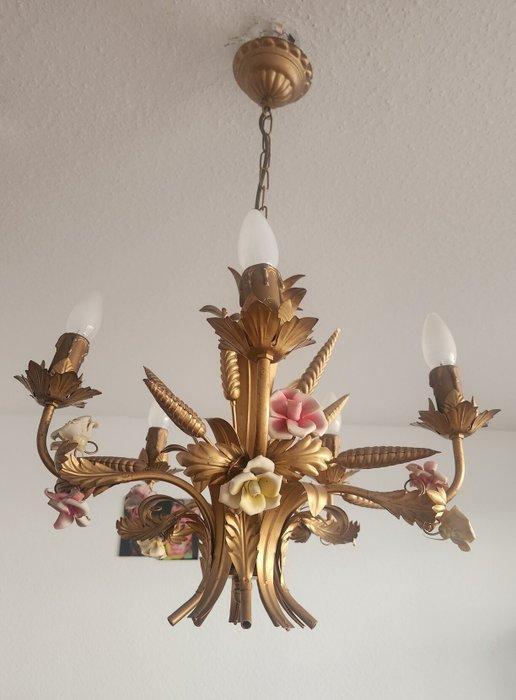Denz Neheim Hüsten - Kroonluchter - Smeedijzer - Hollywood, Antiek en Kunst, Antiek | Lampen