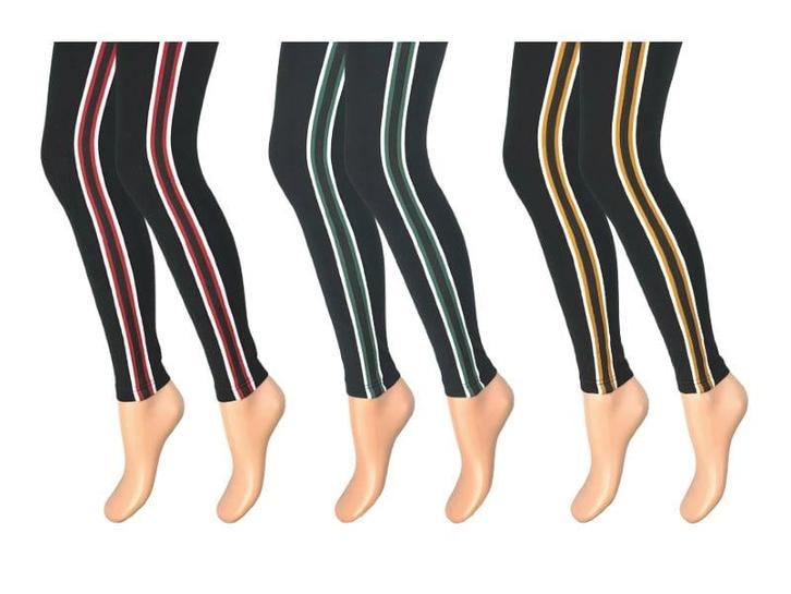 3 stuks Kinderlegging - Gestreept - Rood-Groen-Oker, Kinderen en Baby's, Kinderkleding | Schoenen en Sokken, Verzenden
