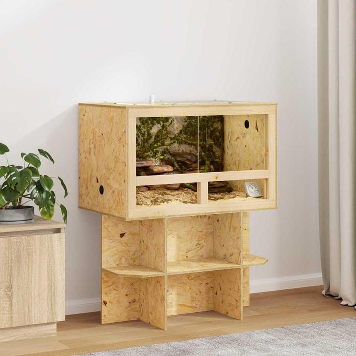 vidaXL Terrarium Bruin 50 x 80 x 50 cm OSB, Dieren en Toebehoren, Overige Dieren-accessoires, Nieuw, Verzenden