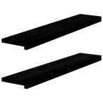 vidaXL Vensterbanken 2 st 100x20x2 cm massief eikenhout, Verzenden, Nieuw