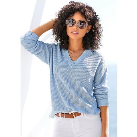 Lascana Trui met V-hals van zacht breiwerk,, Kleding | Dames, Truien en Vesten, Nieuw, Verzenden