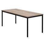 -13% Bureau Tafel - Zwart met Robson Eiken topblad, Verzenden, Nieuw, Bureau