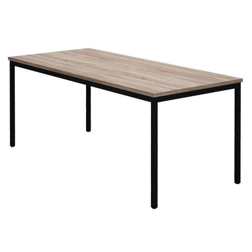 -13% Bureau Tafel - Zwart met Robson Eiken topblad, Huis en Inrichting, Bureaus, Bureau, Nieuw, Verzenden