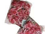 Mini foam roos 2 cm. pink-roze zelfklevend / pak, Ophalen of Verzenden, Nieuw