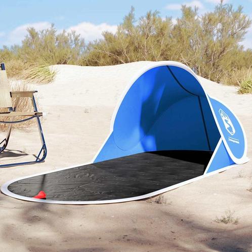 vidaXL Strandtent pop-up waterdicht azuurblauw, Caravans en Kamperen, Tenten, Nieuw, tot en met 2, Verzenden