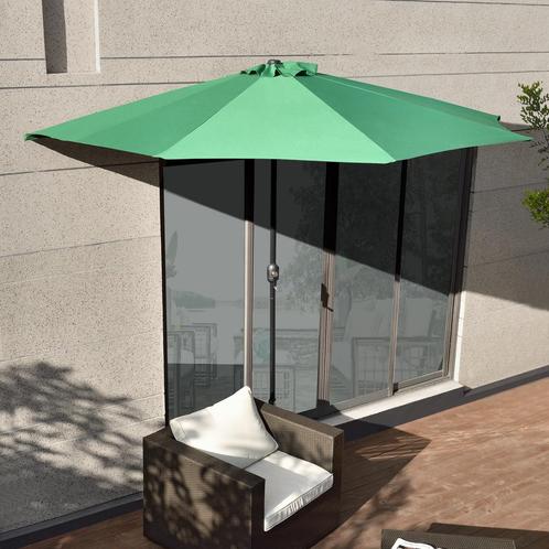 Parasol halfrond voor balkons of terrassen 300x150x230 groen, Tuin en Terras, Zonneschermen, Nieuw, Verzenden