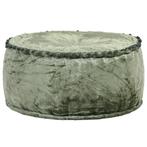 vidaXL Poef rond 40x20 cm fluweel groen, Huis en Inrichting, Banken | Voetenbanken en Poefen, Verzenden, Nieuw