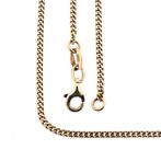 Gouden gourmet schakel ketting | 50,5 cm (schakelketting), Sieraden, Tassen en Uiterlijk, Kettingen, Ophalen of Verzenden, Gebruikt