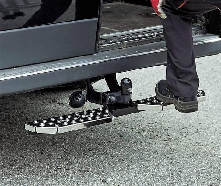 Achteropstap / opstaptrede aan trekhaak in RVS 114 cm, Auto diversen, Auto-accessoires, Ophalen of Verzenden