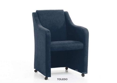 Eetkamerstoel Toledo - eetkamerstoelen - Blauw, Huis en Inrichting, Stoelen, Blauw, Nieuw, Stof