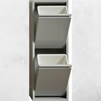 Prullenbak 2 vakken - Afvalemmer 30 Liter-Metaal-33x25x93cm, Huis en Inrichting, Woonaccessoires | Prullenbakken, Ophalen, 50 tot 75 cm