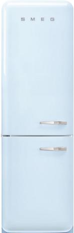 Smeg FAB32LPB6 retro jaren 50 koelkast - pastelblauw - links, Witgoed en Apparatuur, 150 tot 200 liter, Verzenden, 60 cm of meer