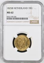 Gouden Koning Willem I 10 Gulden 1825 Brussel MS62 NGC, Verzenden, Goud, Koning Willem I, Losse munt