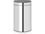 Brabantia Touch Bin Prullenbak - 40 liter - Brilliant Steel, Verzenden, Zo goed als nieuw