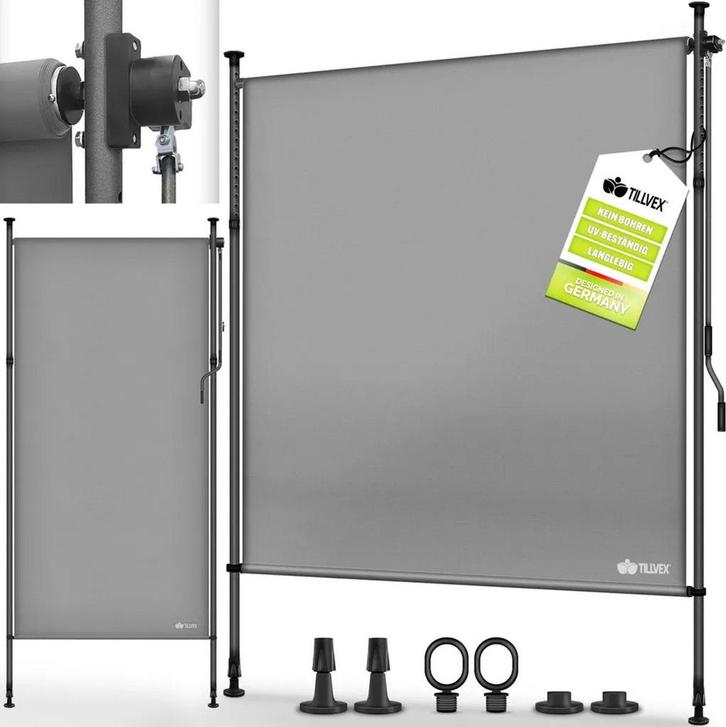 Klemluifel - Balkon luifel - Verticale luifel - 120 x 310 cm, Tuin en Terras, Zonneschermen, Zo goed als nieuw, Verzenden