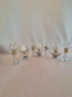 Olielamp (7) - Glas, Messing, Porselein