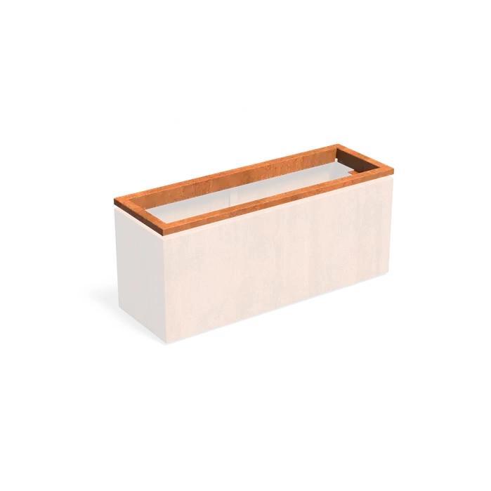 In-Lite Ready opzetrand - Cortenstaal - 150x50x8,9cm, Tuin en Terras, Bloembakken en Plantenbakken, Minder dan 30 cm, 100 cm of meer