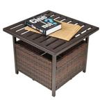 TRUUSK Rotan Tafel Tuintafel Terrastafel Salontafel Met Para, Verzenden, Nieuw