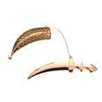 Gouden broche van Arabische dolk (mes, dolk broche) (mes), Ophalen of Verzenden, Gebruikt, Overige kleuren, Goud