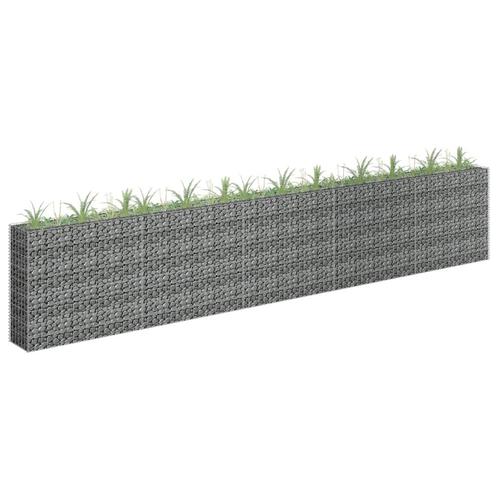 vidaXL Gabion plantenbak verhoogd 450x30x90 cm, Tuin en Terras, Bloembakken en Plantenbakken, 100 cm of meer, Nieuw, Metaal, 60 cm of meer