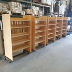 Set 5x dubbelzijdige houten stellingkast boekenkast schappen, Ophalen of Verzenden