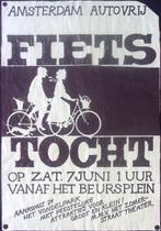 Poster over fietstocht in Amsterdam (lijst optie, Posters), Verzenden, Nieuw, Overige onderwerpen, Met lijst