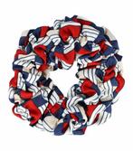 Scrunchie Haarelastiek Blokken Fantasie Print Rood, Nieuw
