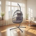 Hangstoel Edeng met standaard grijs 196x110x95 cm [en.casa], Verzenden, Nieuw
