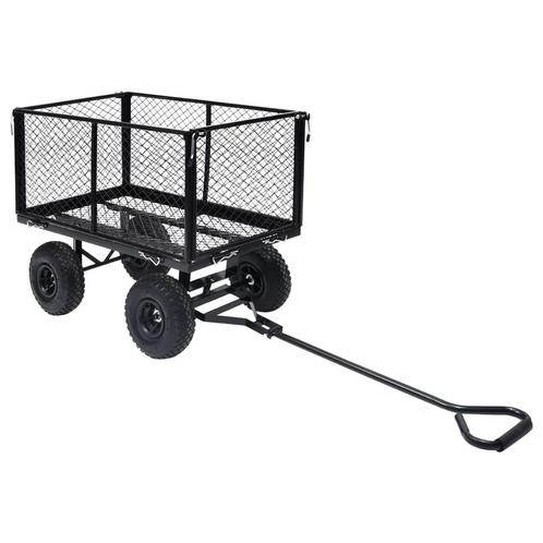 vidaXL Tuinwagen 350 kg zwart, Doe-het-zelf en Verbouw, Gereedschap | Overige machines, Nieuw, Verzenden