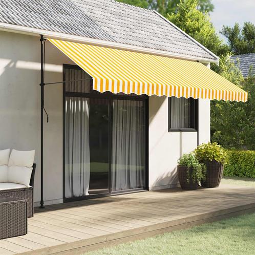 vidaXL Vervangingsdoek voor luifelrok gestreept 4 m geel en, Tuin en Terras, Zonneschermen, Nieuw, Verzenden