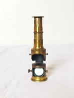 Microscoop - Ancien - 1890 - Frankrijk - de voyage en laiton