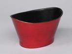 Bloempot Ovaal Rood 22x15x12 cm, Huis en Inrichting, Ophalen of Verzenden, Nieuw