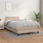 vidaXL Boxspring met matras kunstleer cappuccinokleurig, Huis en Inrichting, Slaapkamer | Bedden, Overige materialen, Bruin, Verzenden