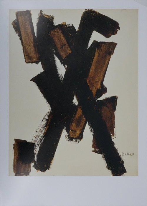 Pierre Soulages (1919-2022) - Brou de noix sur papier 1950, Antiek en Kunst, Antiek | Overige Antiek