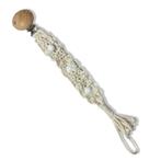 Speenkoord Treasure - Wit Met Kralen - Katoen - Macramé -, Ophalen of Verzenden, Nieuw