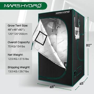 Mars Hydro 120x120x200 Grow Tent beschikbaar voor biedingen