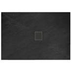 REA Black Rock Douchebak Rechthoek 90 x 120 x 3.5 cm - Zwart, Nieuw, Ophalen of Verzenden