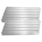 Borderrand set van 10 palissade staal verzinkt zilverkleurig, Tuin en Terras, Nieuw, Verzenden