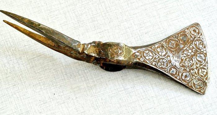 Oud West-Aziatisch Gemixt Metaal en Zilver Zeldzame hooivork, Antiek en Kunst, Antiek | Overige Antiek