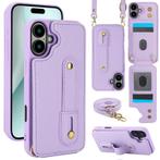 iPhone 17 Hoesje met Pasjeshouder en Draagkoord Paars, Ophalen of Verzenden, Nieuw