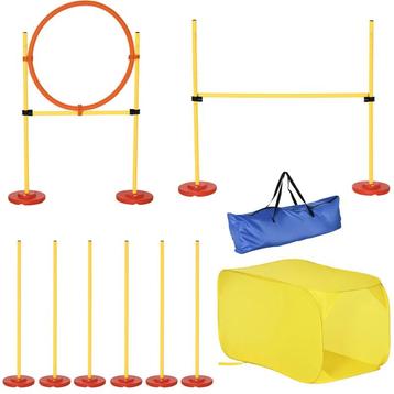 TRUUSK Dog Agility Set Met 4 Obstakels Rood+Geel beschikbaar voor biedingen