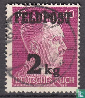 Duitse Rijk - Adolf Hitler - Opdruk Feldpost  2 kg - 1944, Postzegels en Munten, Postzegels | Europa | Overig, Gestempeld, Verzenden