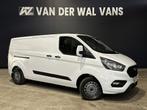 Ford Transit Custom 2.0 TDCI 131pk L2H1 Euro6 Airco | LED |, Auto's, Bestelauto's, Stof, Gebruikt, Wit, Dealer onderhouden